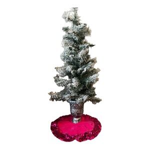 Pink Sequin Mini Christmas Tree Skirt | Glam & Fairy Holiday Decor